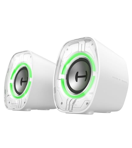  G1000 II Desktop Computer Speakers for Gaming, 2.5" Full-Range Driver & White