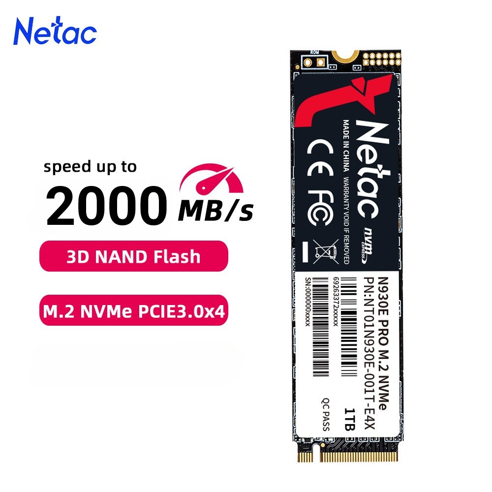 Netac SSD 500GB 1TB 2TB PCIe NVMe Gen3x4 M.2 Solid State Drive  PC/Laptop lot