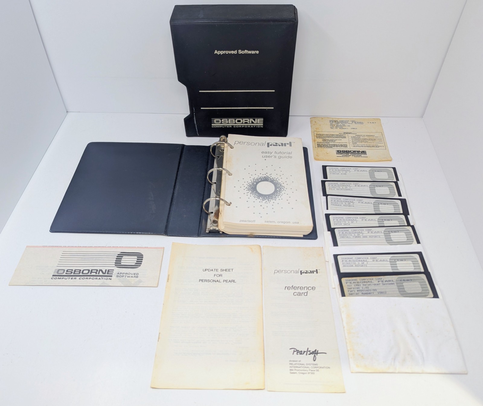 Osborne Personal Pearl ver 1.02 Software w/ Case & Manual - 5.25" Disks