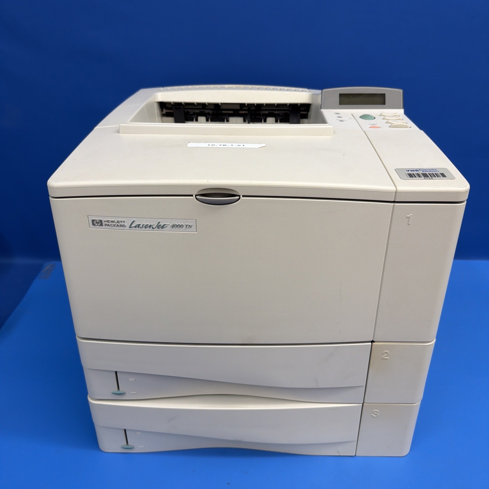 HP LaserJet 4000TN Network Laser Printer Dual Tray Powers On Paper Jam. Read