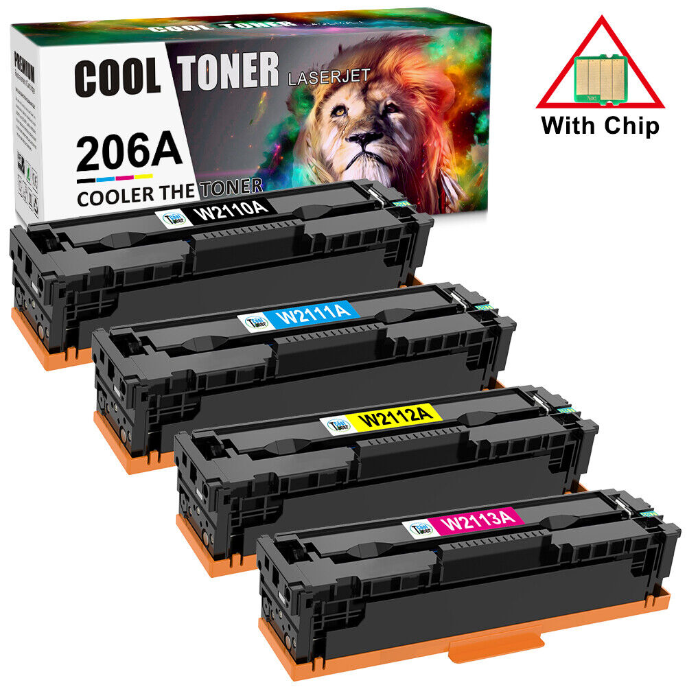 [WITH CHIP] W2110A Toner Set for HP 206A LaserJet Pro MFP M283fdw M283cdw M282