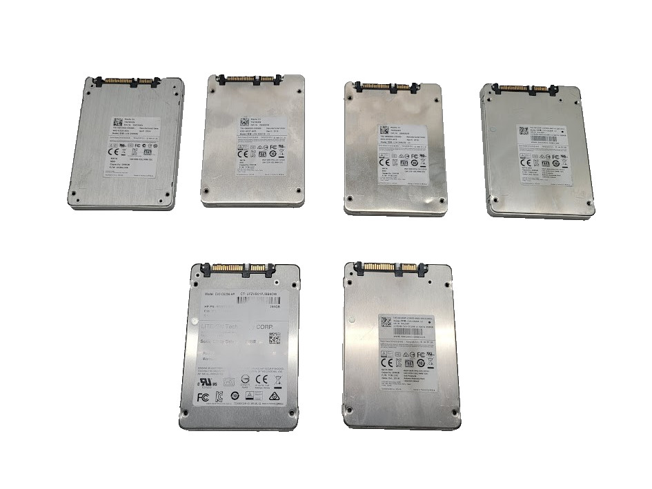 Lot of 6 LITEON  SSD 256GB 2.5" SATA different Modelscheck the description