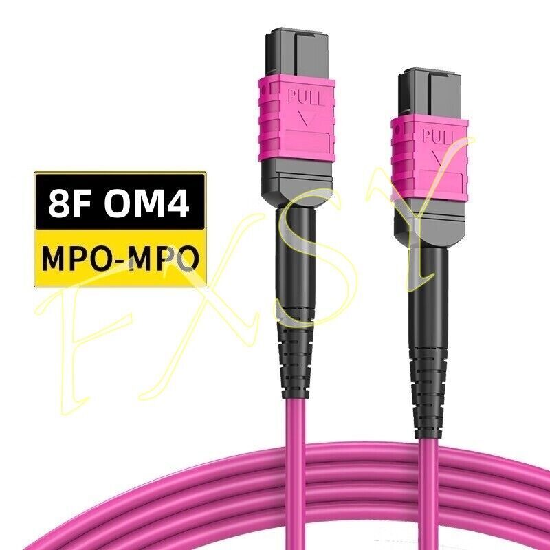 1-100M OM4 MPO to MPO Female OM4 Optical Fiber Patch Cord 8|12F MTP to MTP lot