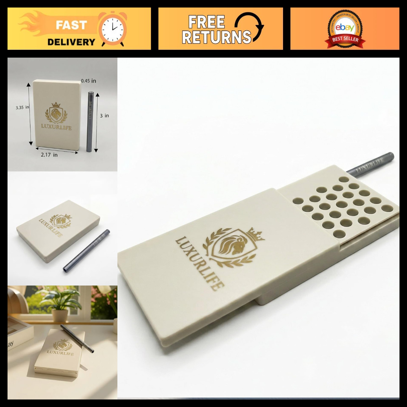 41-Hole Lockable Honeycomb Storage Case for Jewelry, Crafts & Accessories