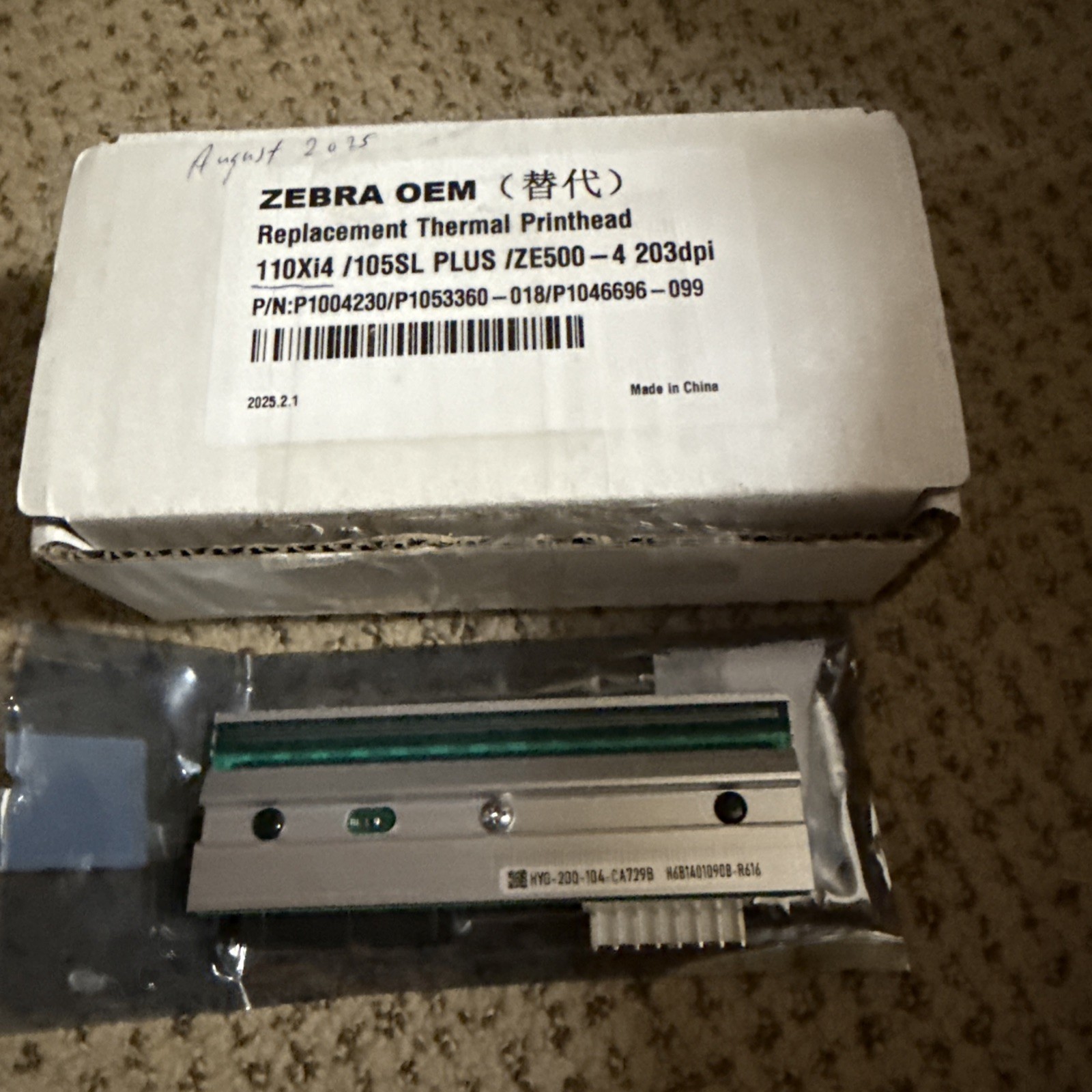 Genuine Printhead P1046696-099 for Zebra ZE500-4 Thermal Printer 203dpi