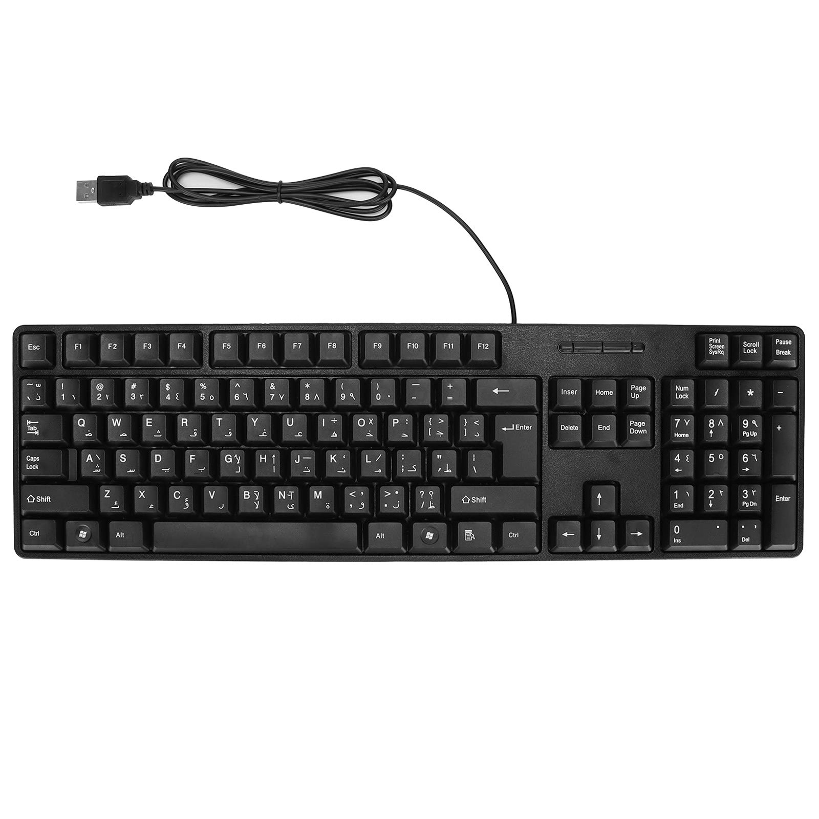 Kafuty-1 MC-689 USB Wired Arabic/English Keyboard, Ergonomic Mechanical for P...