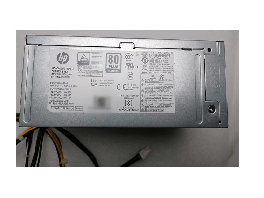 For HP 480 800 880 Z2 Z1 G5 G6 G7 Power Supply 350W DPS-350AB-38A L70040-003