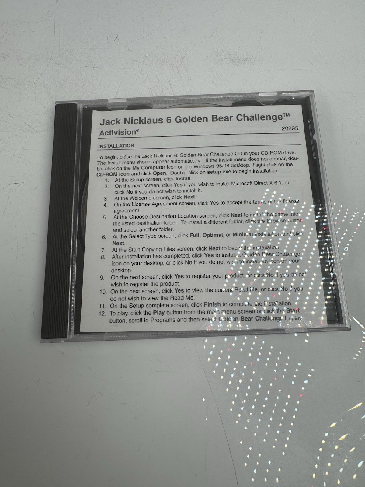 Jack Nicklaus 6 PC CD ROM Golden Bear Challenge Golf Simulation Game Activision