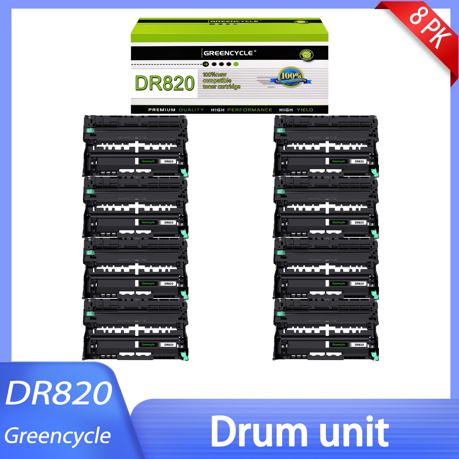 8PK DR820 Drum Unit for Brother MFC-L5700DW MFC-L5800DW MFC-L5850DW Series
