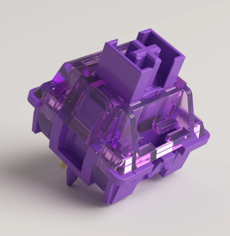 Hand Lubed/Filmed Akko V3 Lavender Purple Pro Tactile Switch For Custom Keyboard