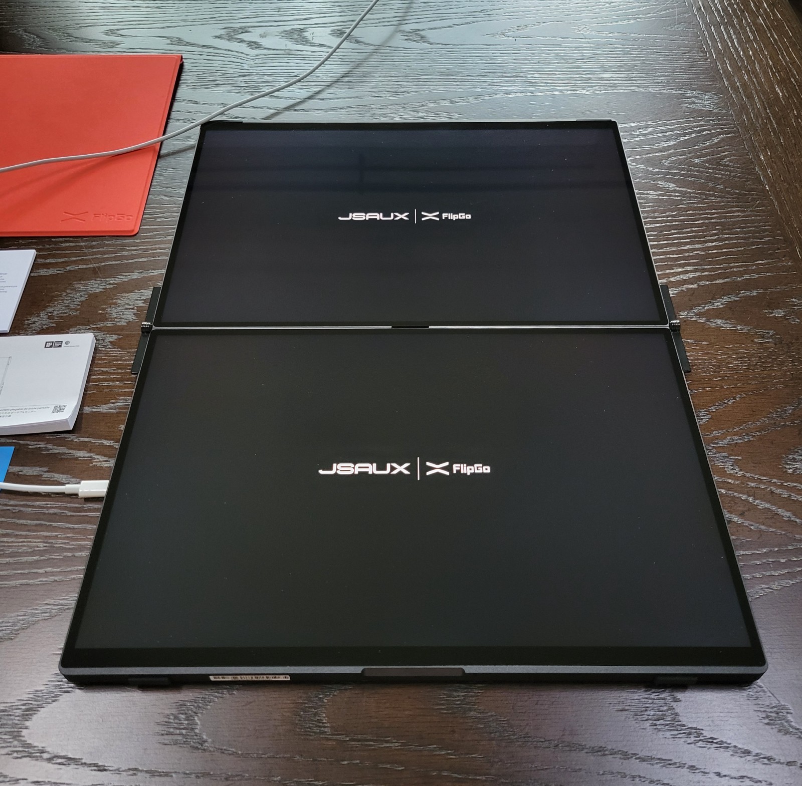 JSAUX FlipGo Touch 16" Dual Portable Monitors 2.5K Triple Laptop Screen Extender