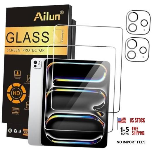 Screen Protector+Camera Lens Protector for iPad Pro 13 Inch, iPad Pro 7th Gen