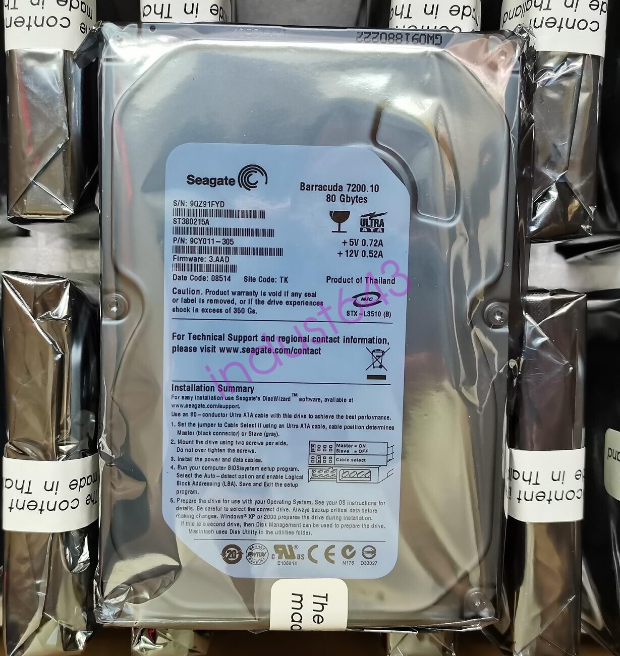 ST380215A New Seagate 80GB 7200RPM PATA IDE 3.5" Internal HDD Hard Disk Drive