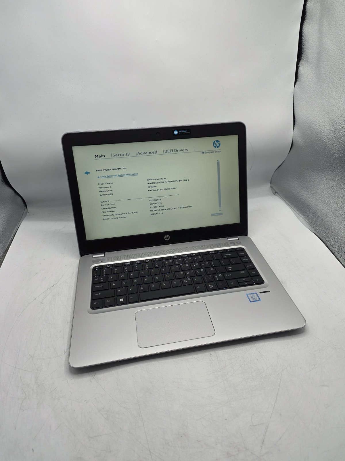 HP ProBook 440 G4 14" Intel i5-7200U 4GB RAM 