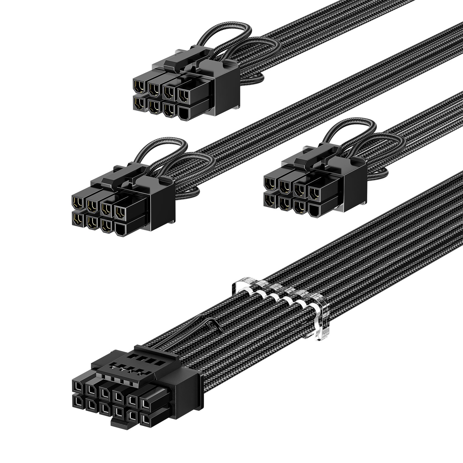 Fasgear 600W 16pin(12+4) 12VHPWR GPU Power Cable Black