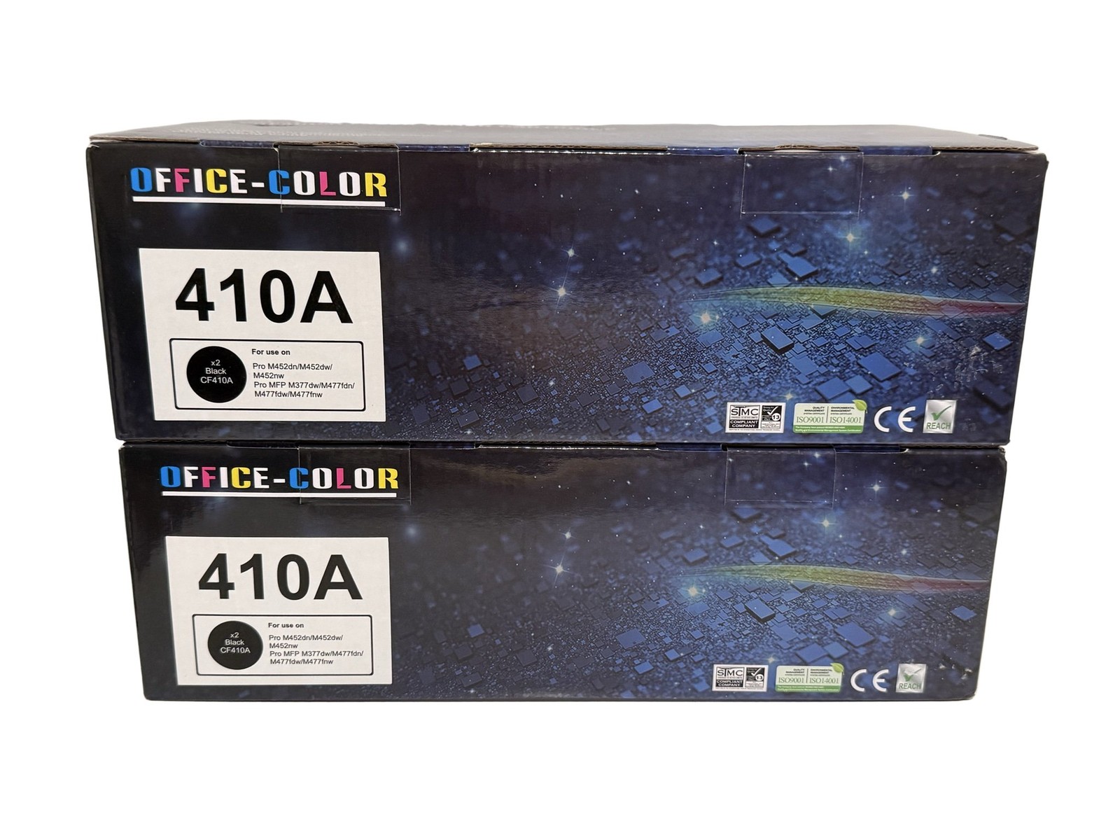OFFICE-COLOR 410A Toner Cartridge Black 2-Pack CF410A M452 M477