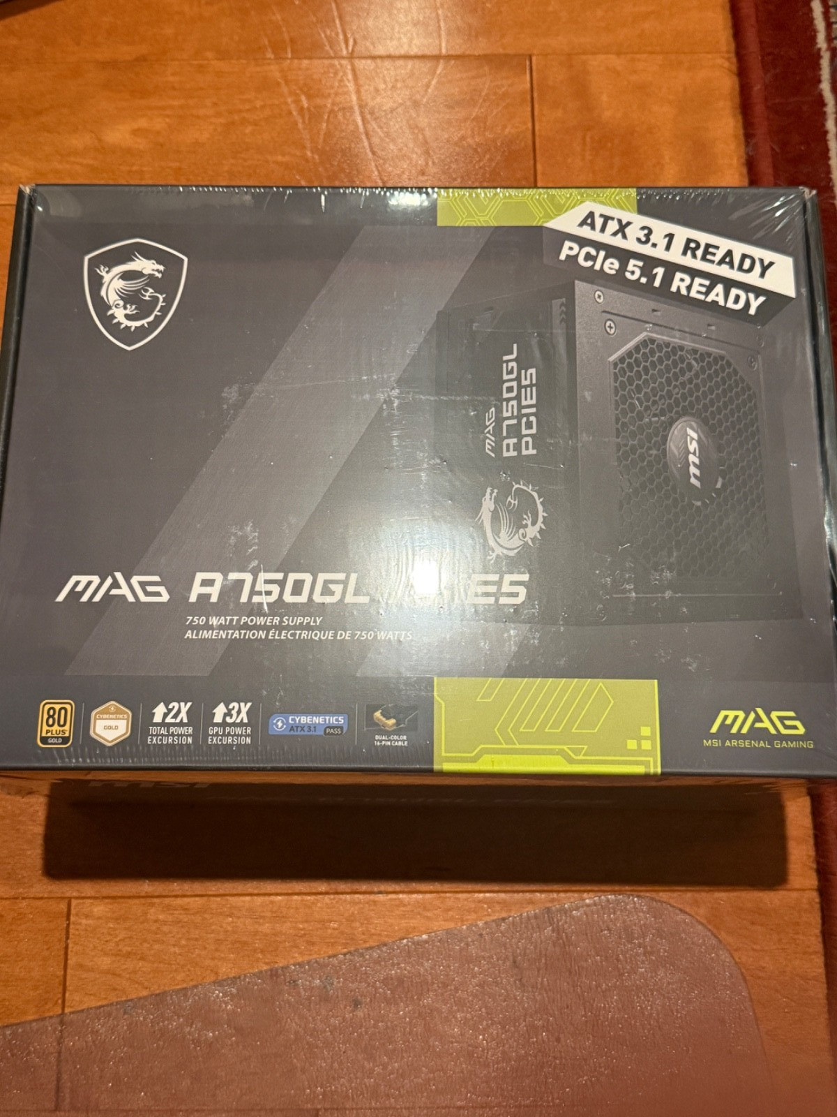 MSI MAG A750GL PCIE5 750W GAMING POWER SUPPLY ATX3.1/PCIE 5.1 READY SEALED NEW