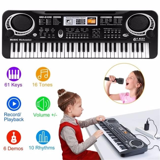 61 Keys Digital Music Electronic Keyboard Electric Piano Musical Instrument K...