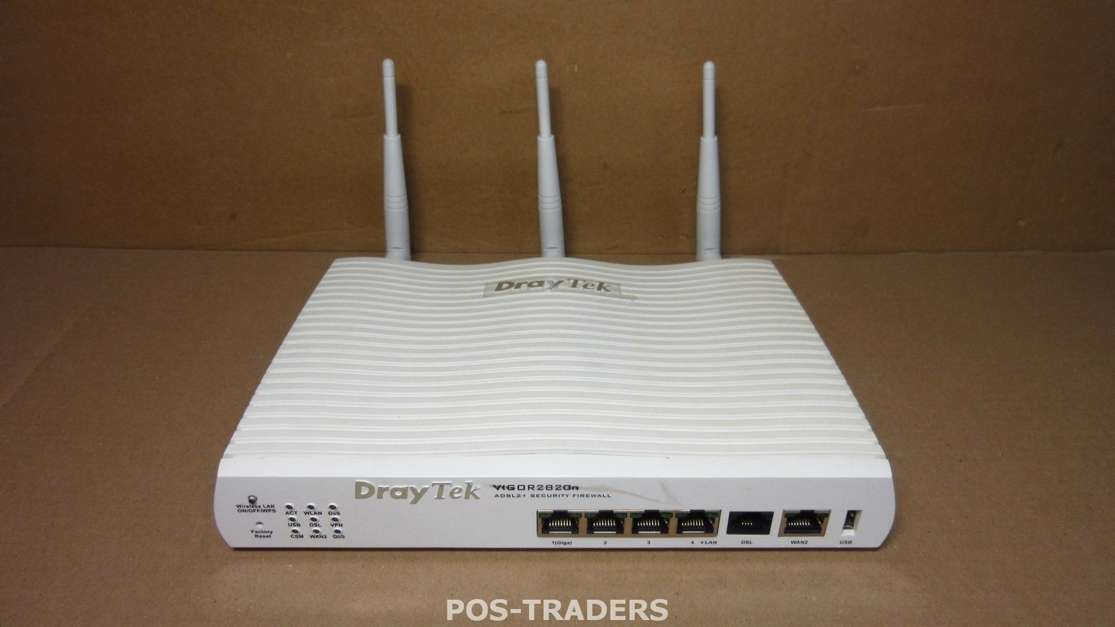 Draytek Vigor2820N Router Annex A ADSL2+ Security Firewall 3x Antennas EXCL PSU