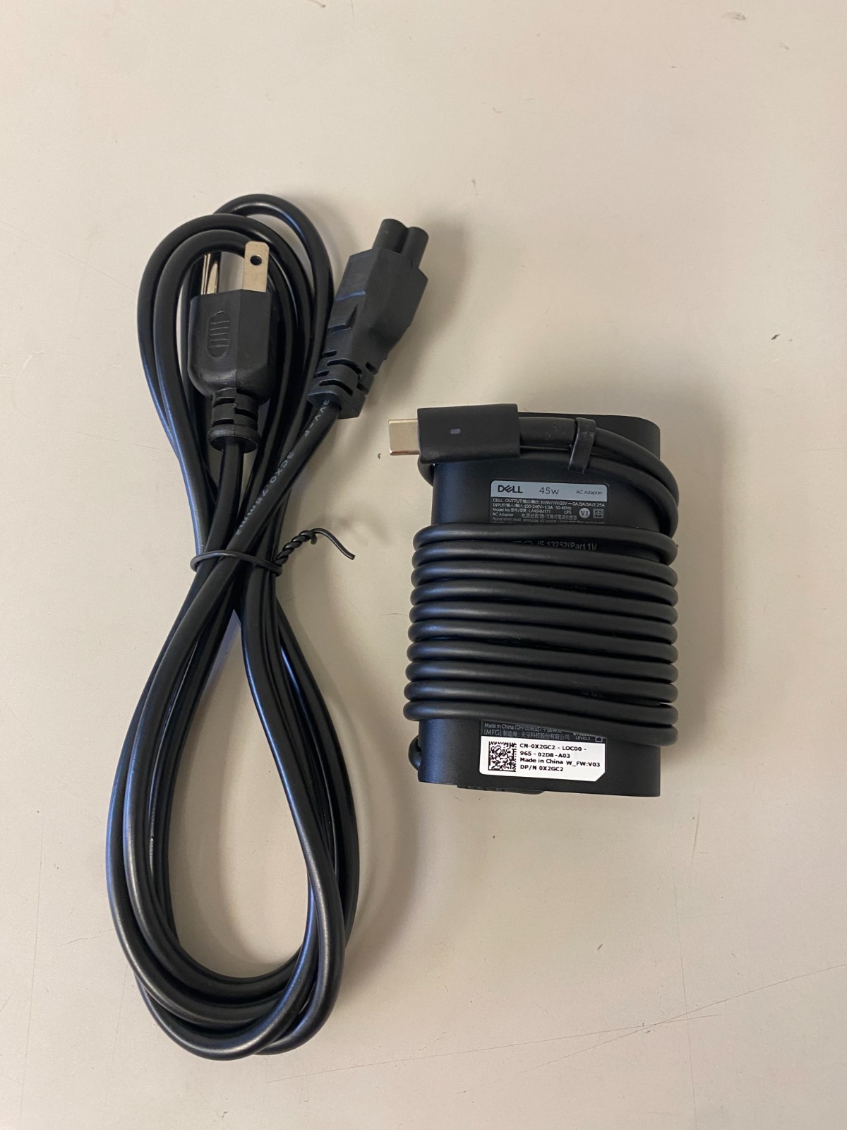 NEW OEM GENUINE DELL LATITUDE XPS 45W USB-C ADAPTER CHARGER X2GC2 4RYWW T6V57