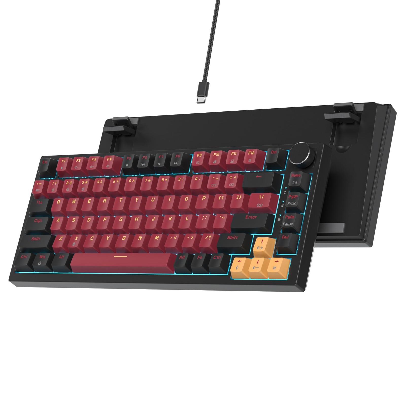 Ussixchare 75% Gasket Mount Mechanical Keyboard - Wired, Custom Hot Swappable...