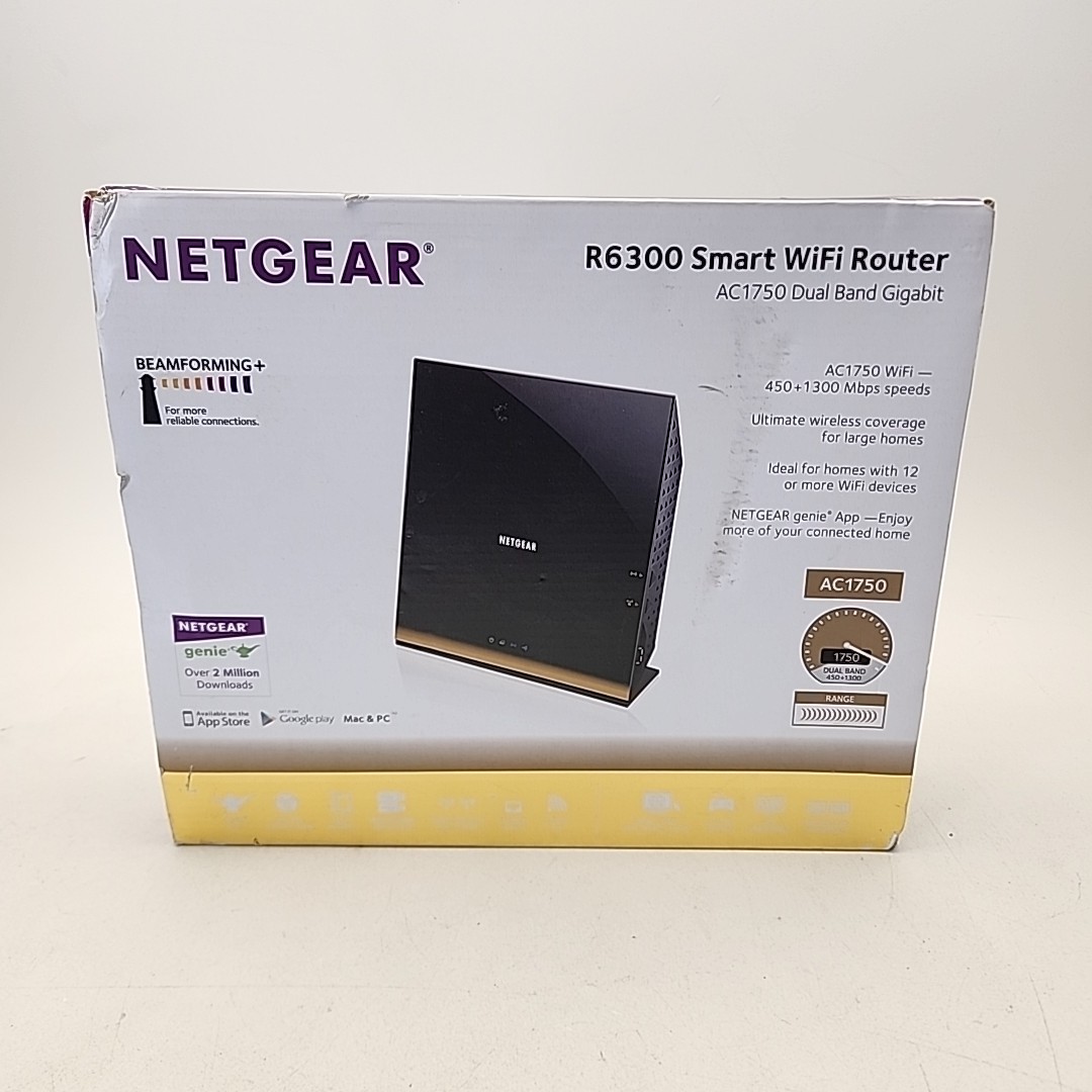 NETGEAR R6300 SMART WIFI ROUTER AC1750 DUAL BAND GIGABIT 1300 Mbps NEW & SEALED