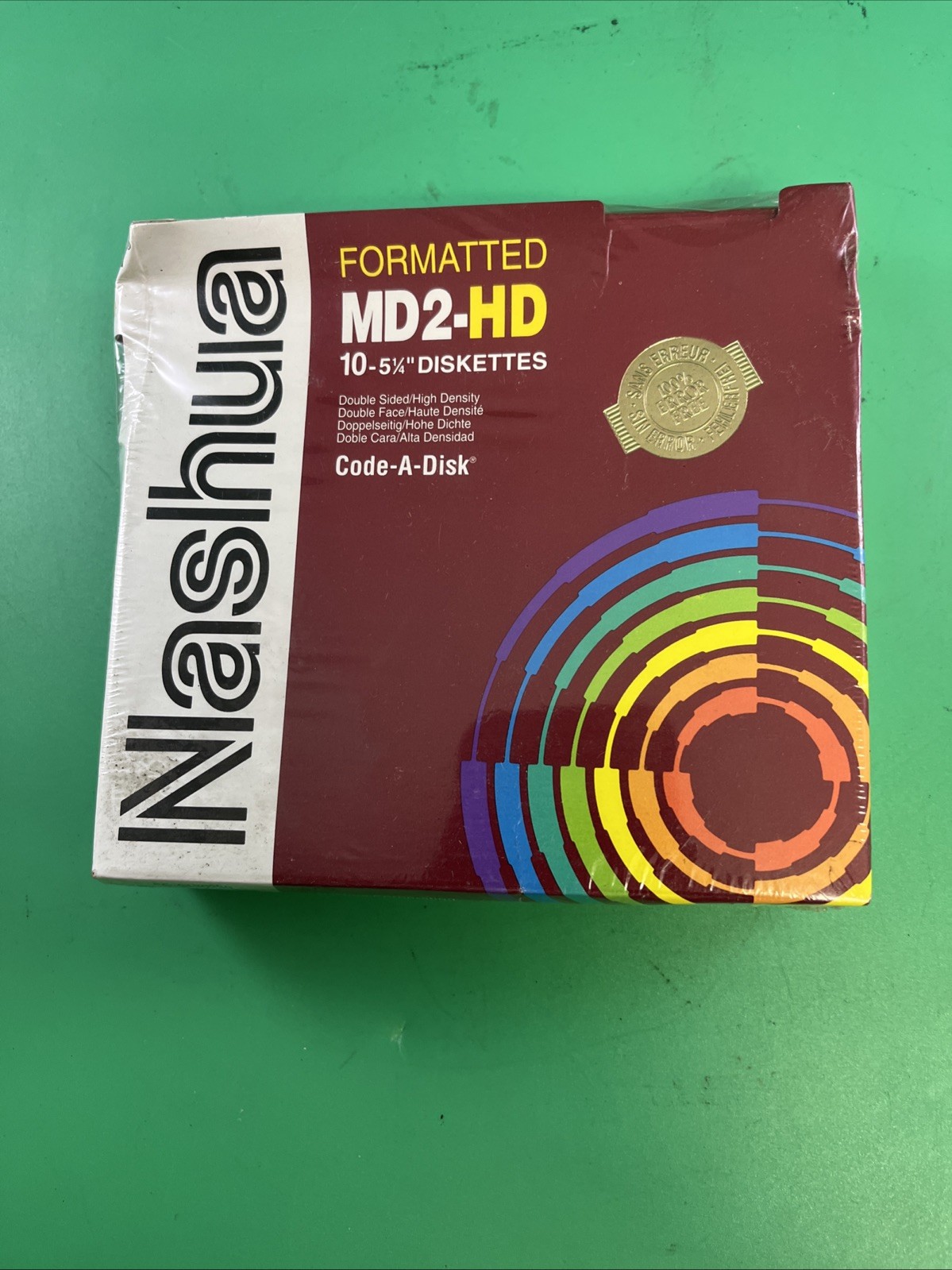 Nashua MD2-HD Formatted Double Sided High Density 5.25 Diskettes w/ 10 Per Box