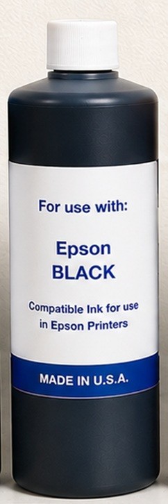1000ML PREMIUM COMPATIBLE REFILL BLACK INK FOR EPSON PRINTER CARTRIDGES 34oz