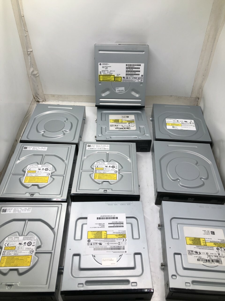 Lot of 10 SATA DVD/RW Disc Drives DVD DVDRW Burner Optical Drive Black