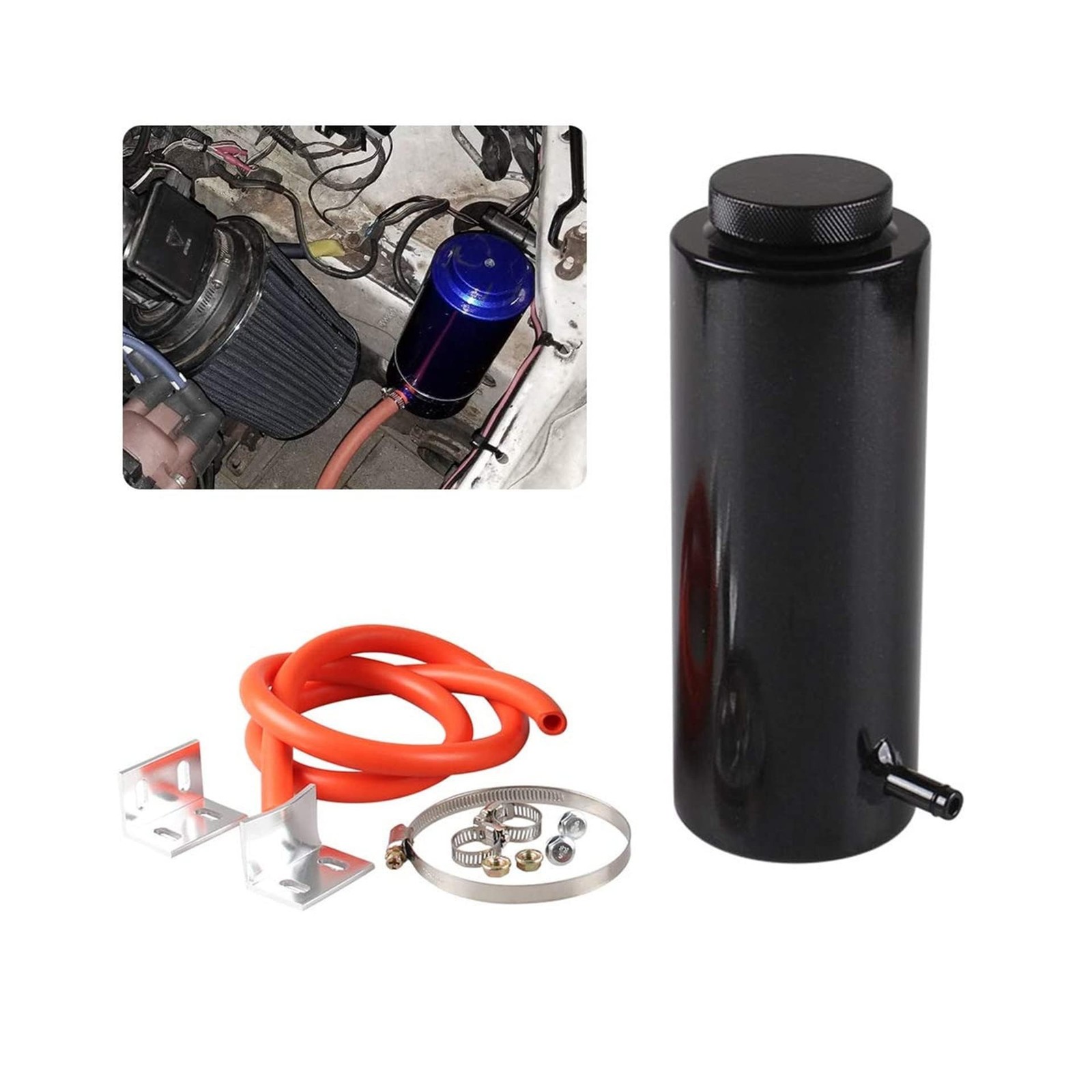 RYANSTAR Universal car Radiator Coolant Tank 800ml Coolant Expansion Tank Ove...