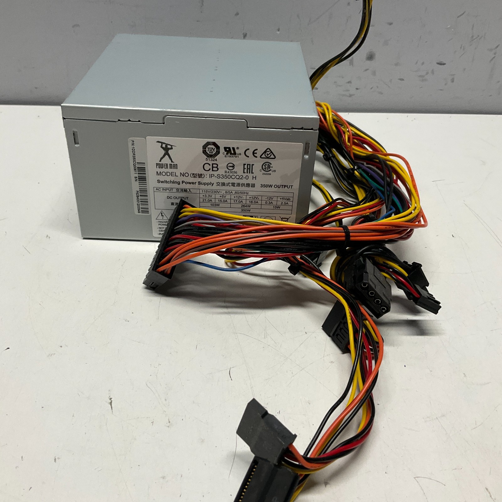 Power Man 350W Power Supply IP-S350CQ2-0 350W Tested and Working