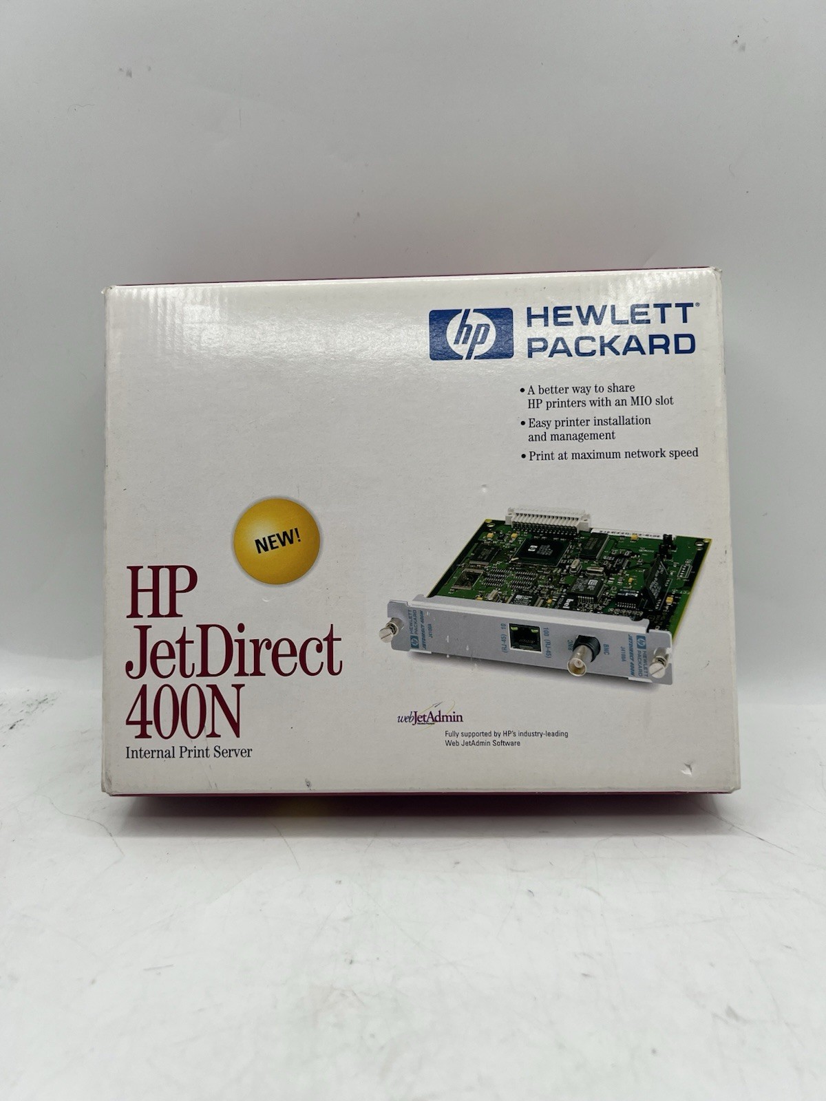 HP JetDirect 400N J4100A J4100-60002 Laser Printer Ethernet Card 10/100 BNC NEW