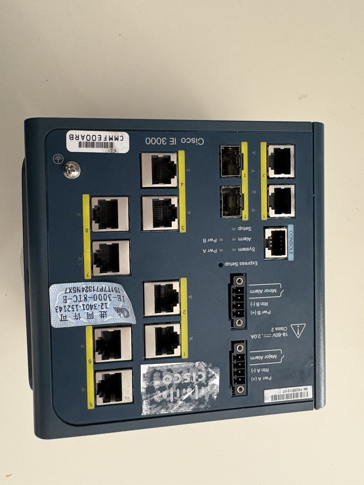 Cisco IE-3000-8TC-E Industrial Ethernet Switch 8-Port w/ CF 64MB