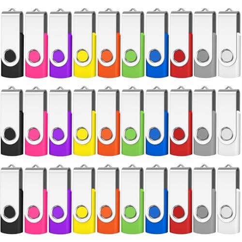 Pack 4GB USB 2.0 Flash Drives Colorful Thumb Drives Bulk Data Storage