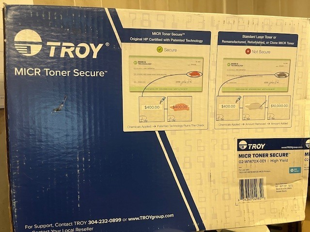 Troy MICR Print Solutions 02W1470X0E1 High Yield MICR Toner Black 25K