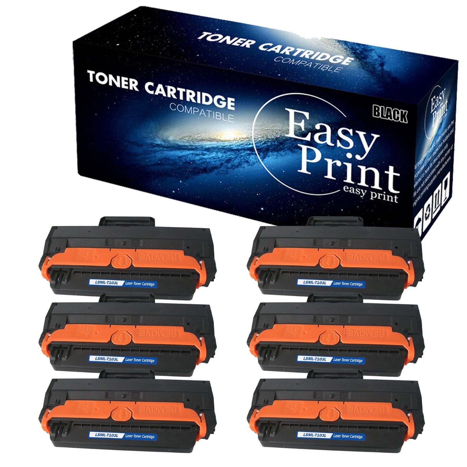 6-Pack MLTD103L Toner Cartridge 103L work for ML-2951D Printers