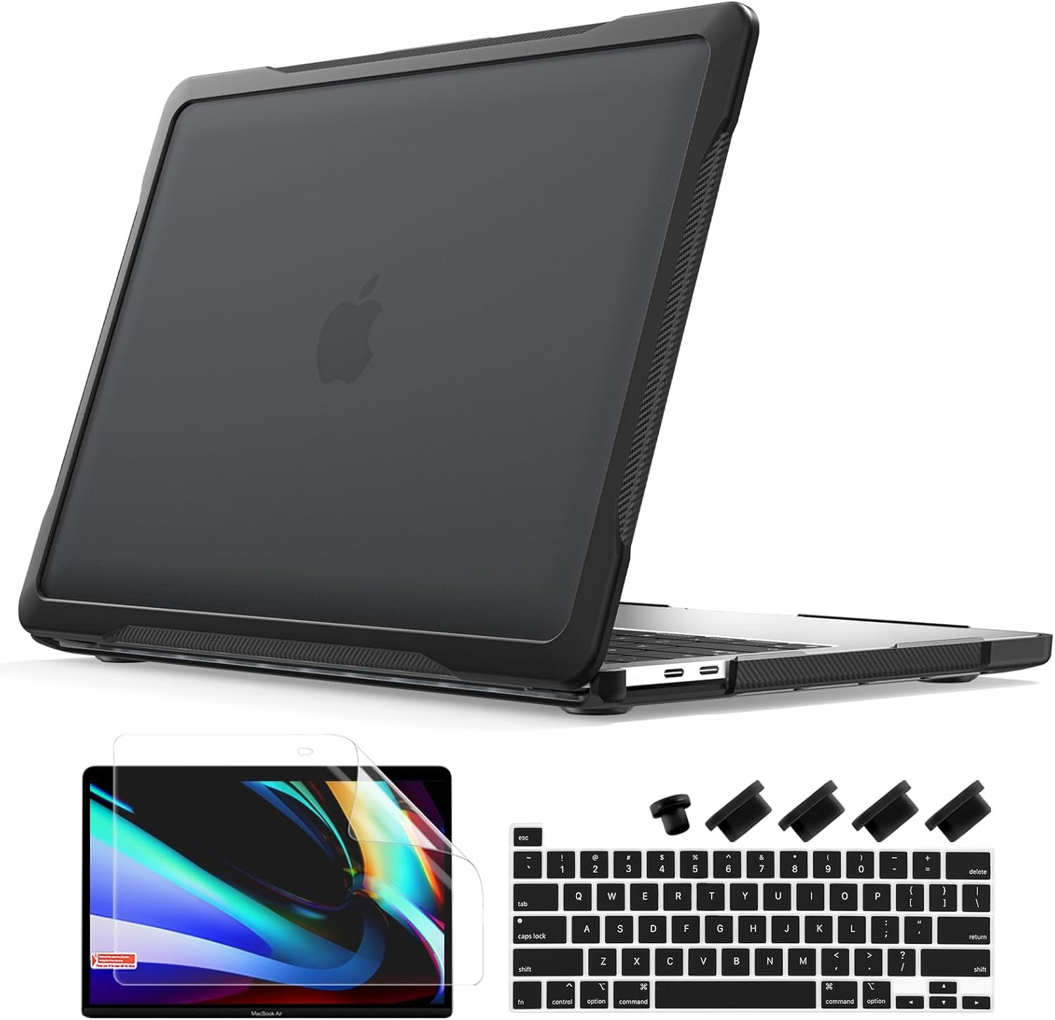Batianda Ultimate Case for New MacBook Pro 13 inch 2022 2020 Release Black 