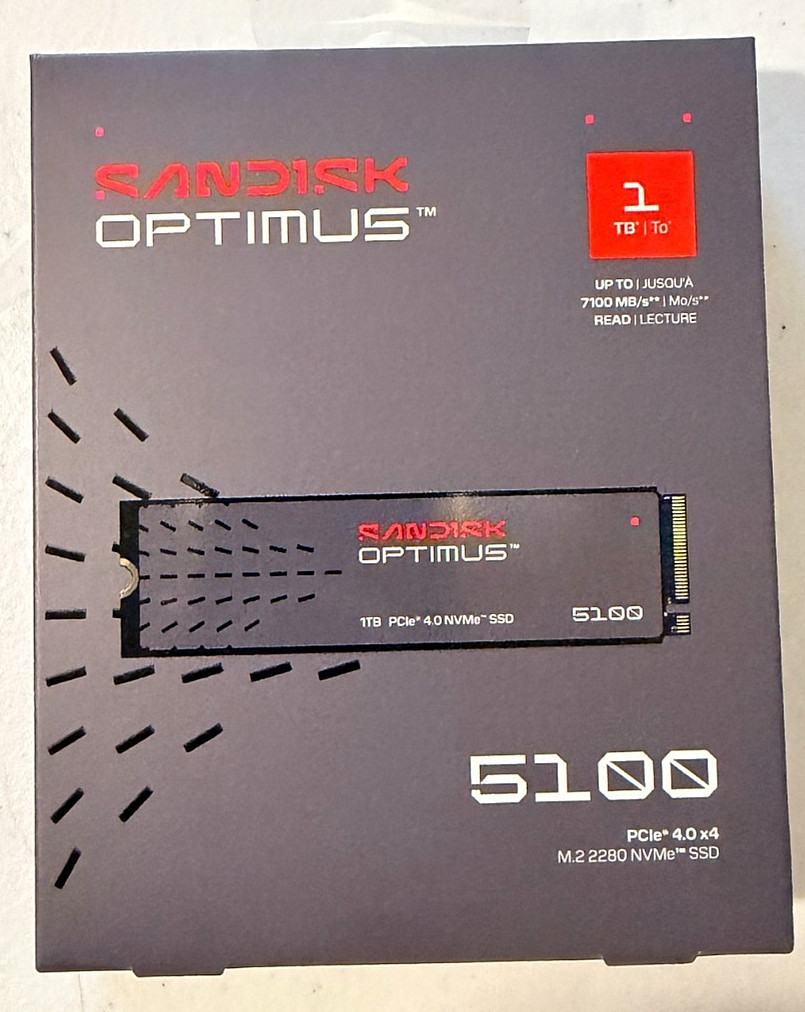 SanDisk Optimus 5100 M.2 2280 PCIe 4.0 NVMe SSD 1TB High Performance Brand New