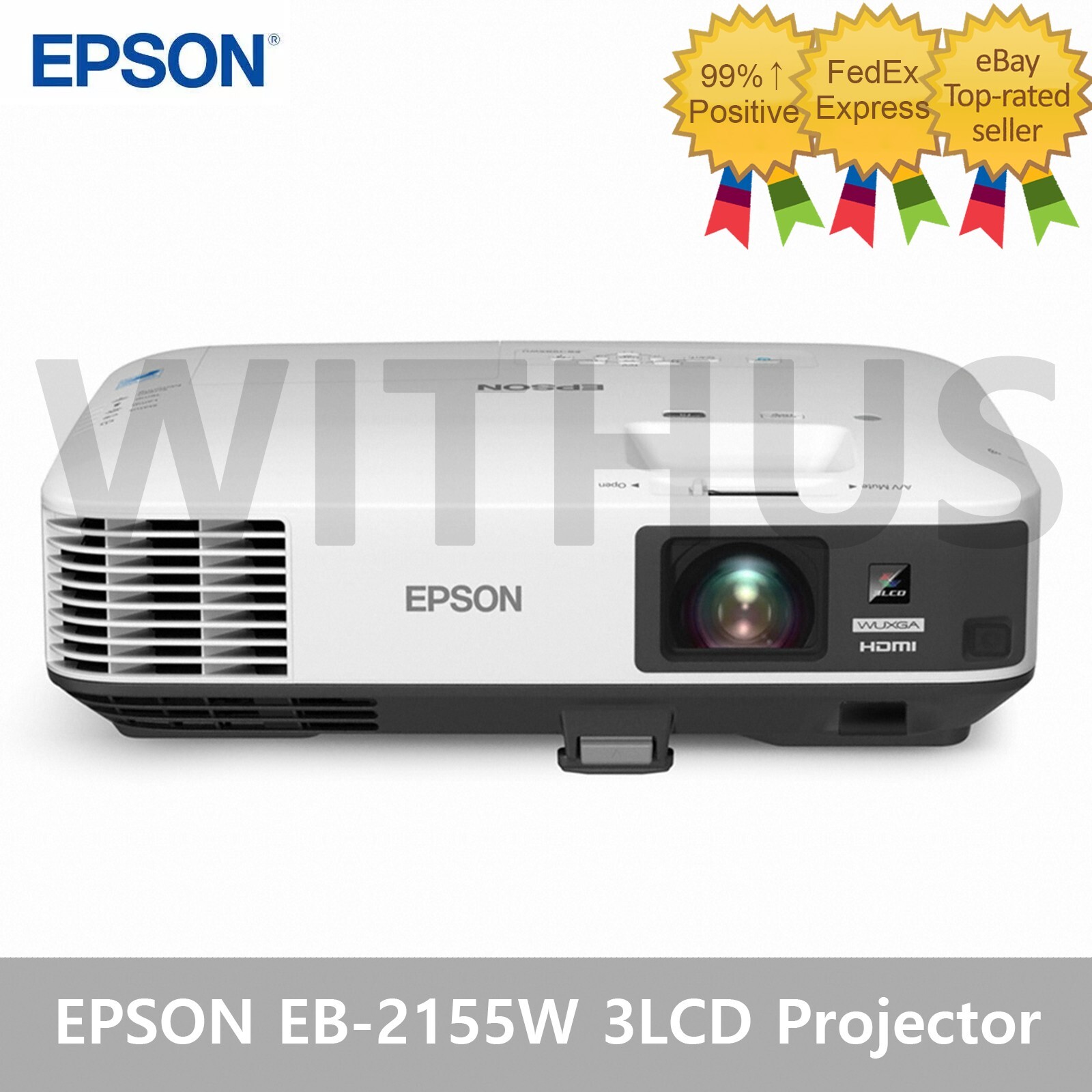EPSON EB-2155W 3 LCD Projector 5,000 ANSI WXGA 15,000:1 - Tracking=
