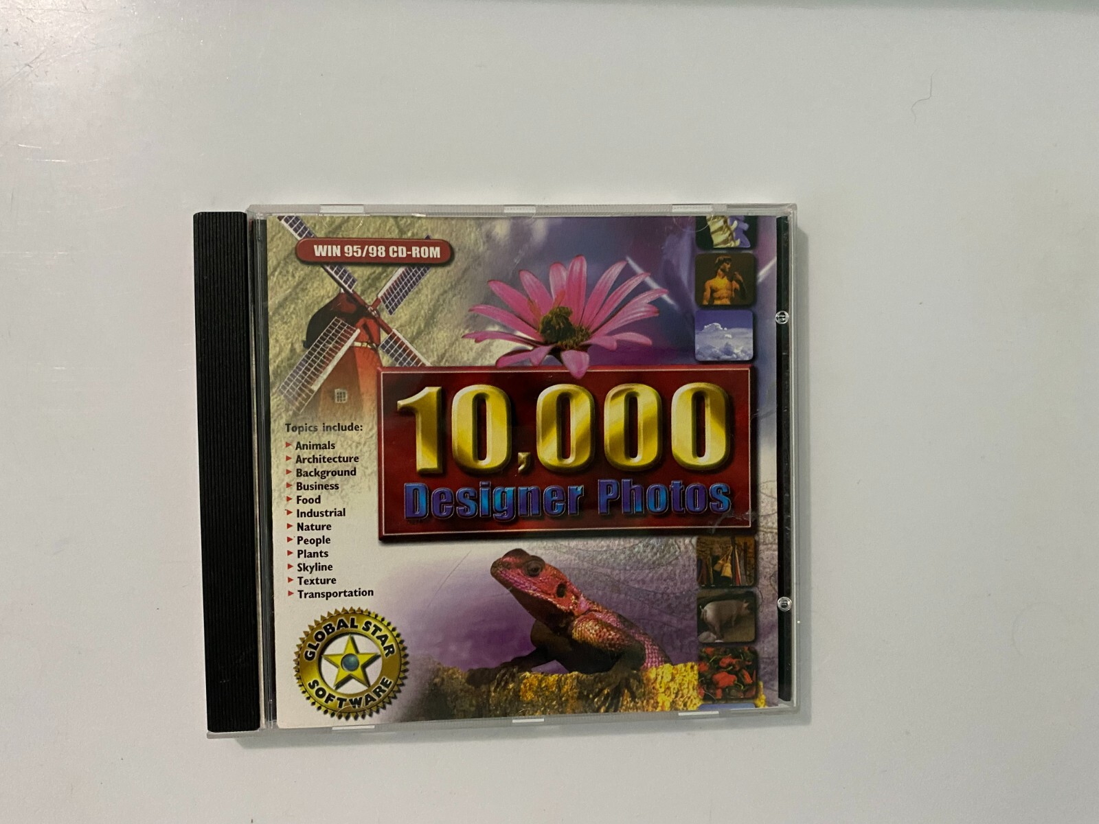Vintage Global Star 10,000 Designer Photos Windows PC CD-ROM (1999) USED