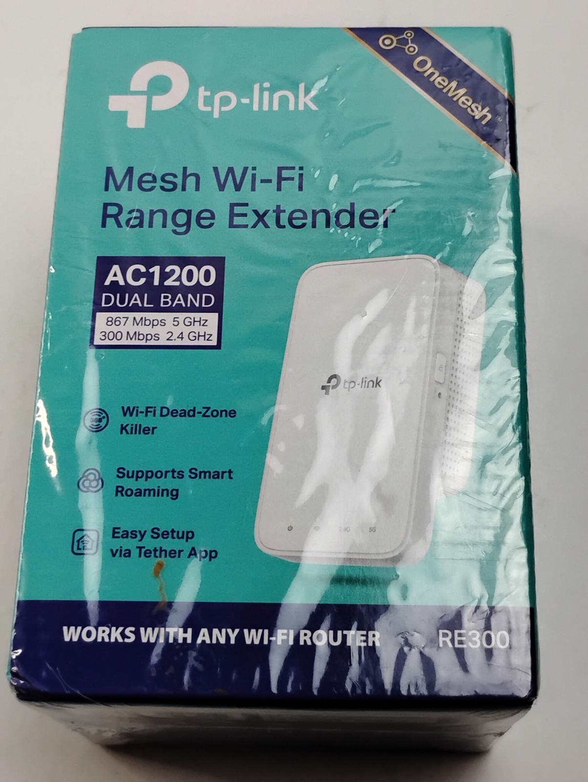 TP-Link RE300 Mesh Wi-Fi Range Extender AC1200 Dual-Band NEW FACTORY SEALED BOX