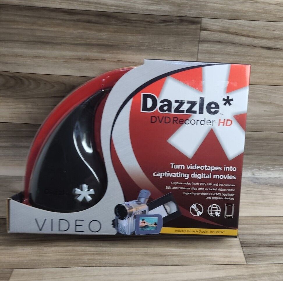 Pinnacle DVCPTENAM Dazzle DVD HD Recorder. NEW/SEALED VHS to Digital 