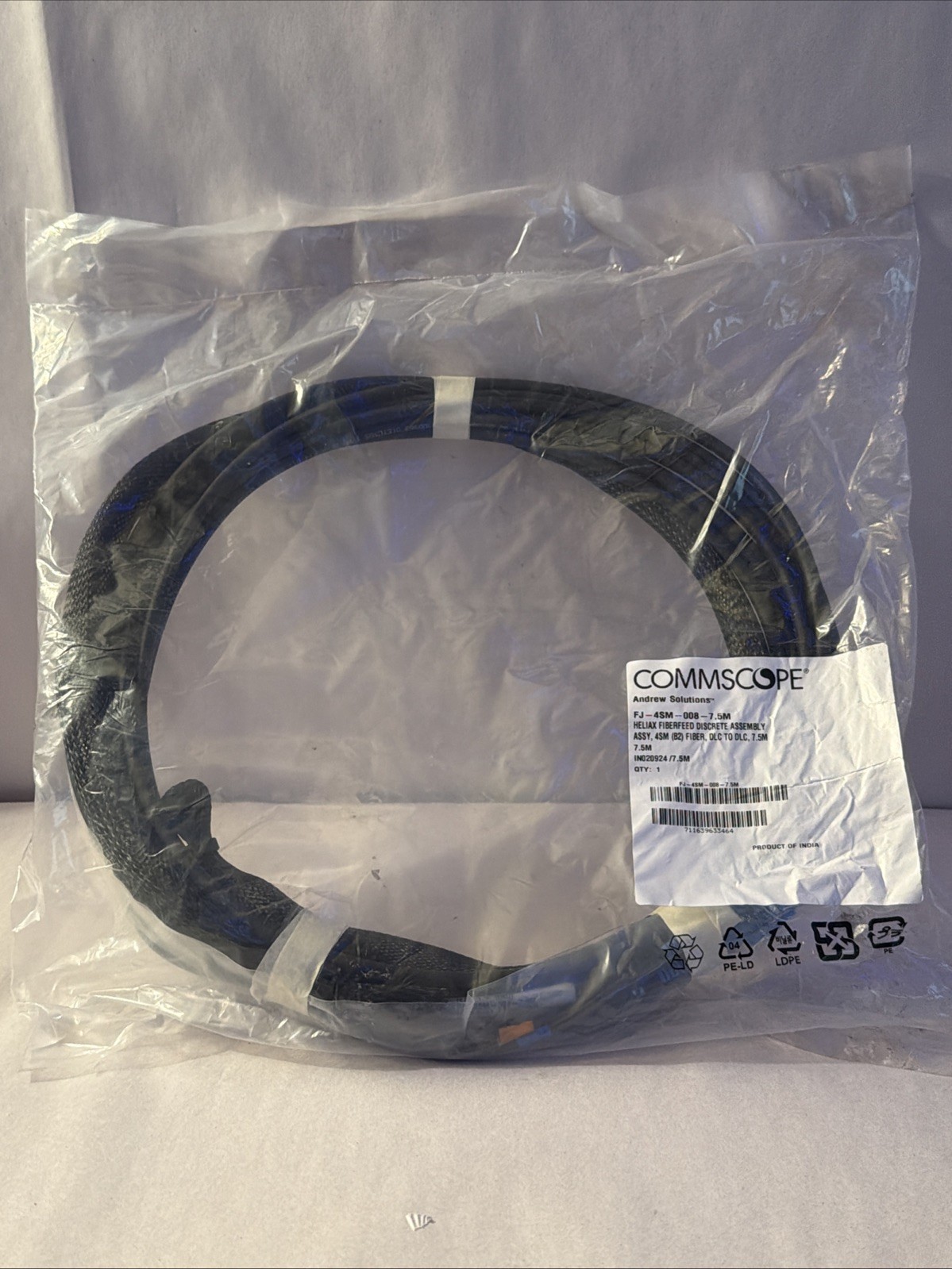 Commscope FJ-4SM-008-7.5M Heliax Fiberfeed Discrete Cable 7.5m (r4)