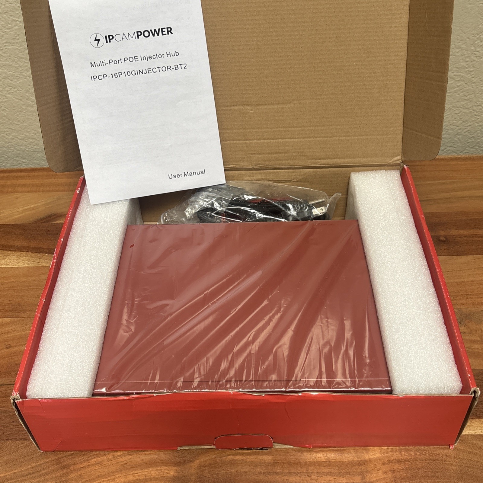 IPCAMPOWER 16 Port 10G PoE Injector Hub 802.3bt 90W/Port IPCP-16P10GINJECTOR-BT2