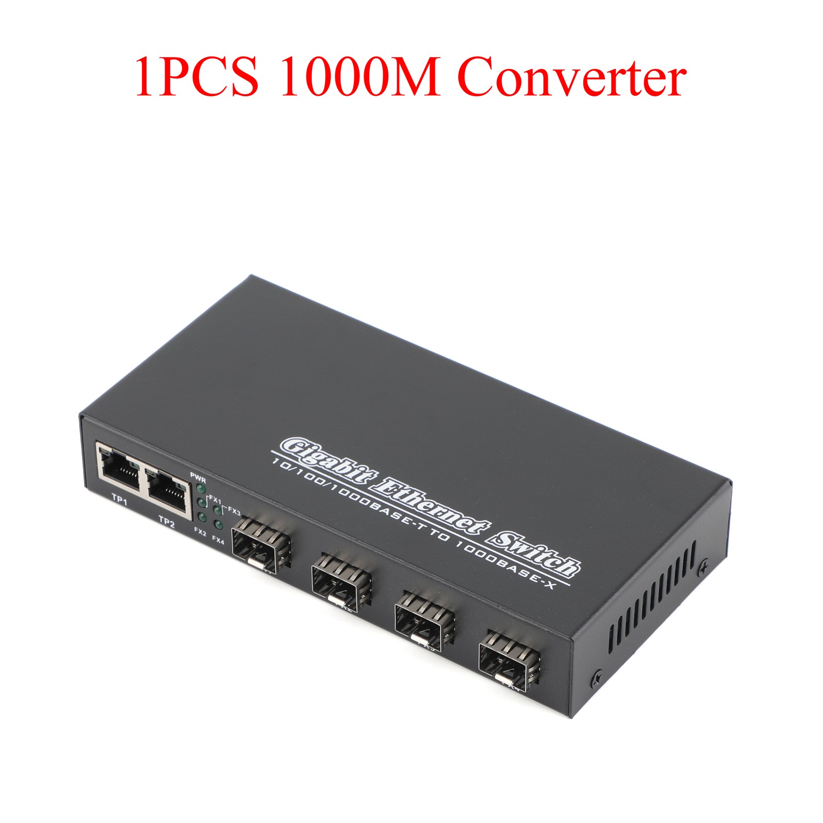 1PCS Gigabit SFP Media Converter 4 SFP to 3 RJ45 10/100/1000M Fiber Optic Switch
