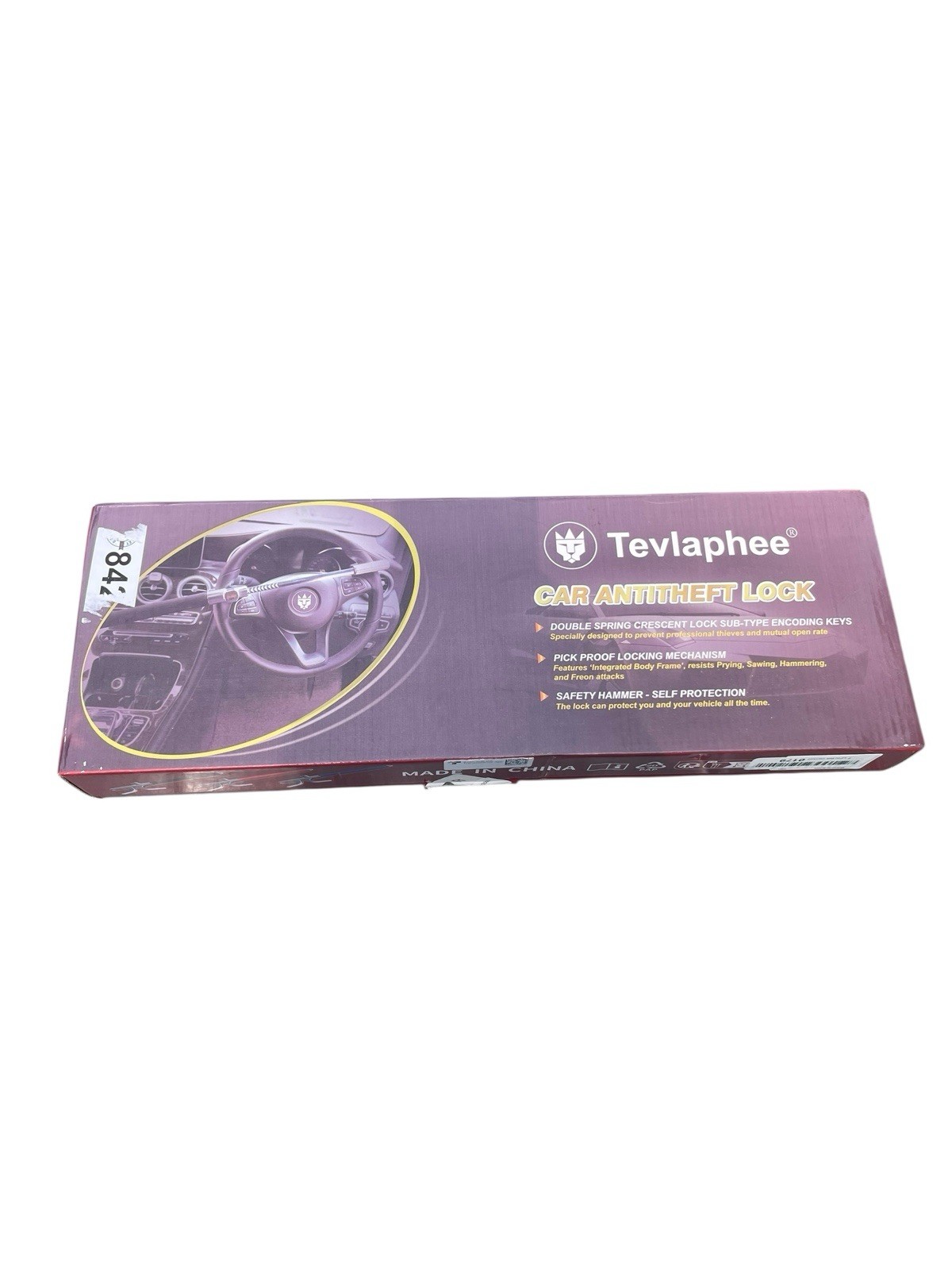 Tevlaphee Steering Wheel Lock Anti Theft Car Device Universal