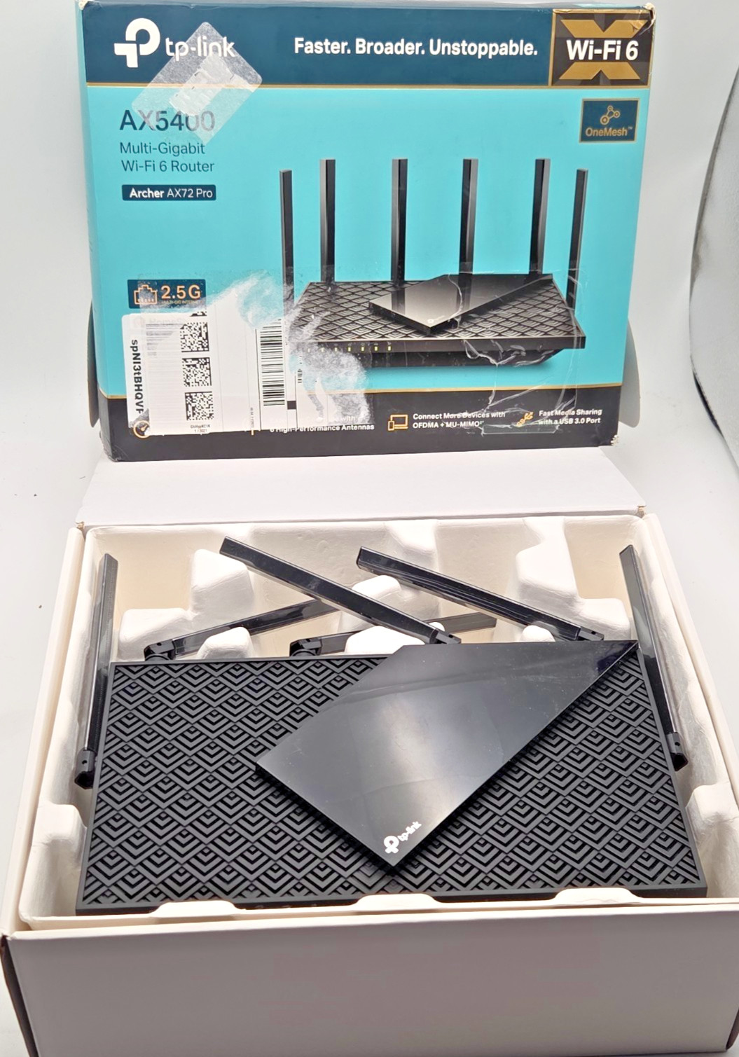 TP-Link Archer AX72 Pro AX5400 WiFi 6 Router 2.5G Multi-Gigabit Boxed