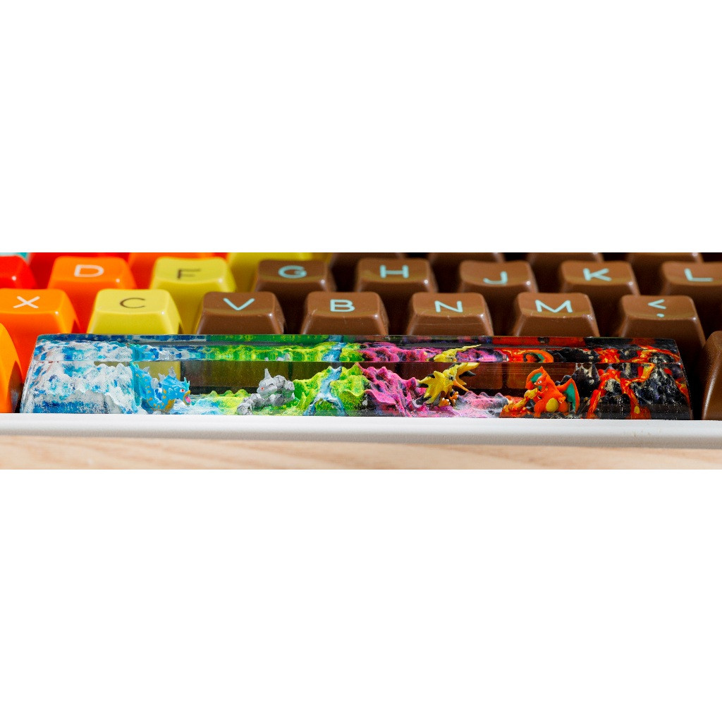 Artisan Resin Epoxy 1U Pokemon Keycap – Handmade Custom Mechanical Keyboard Key