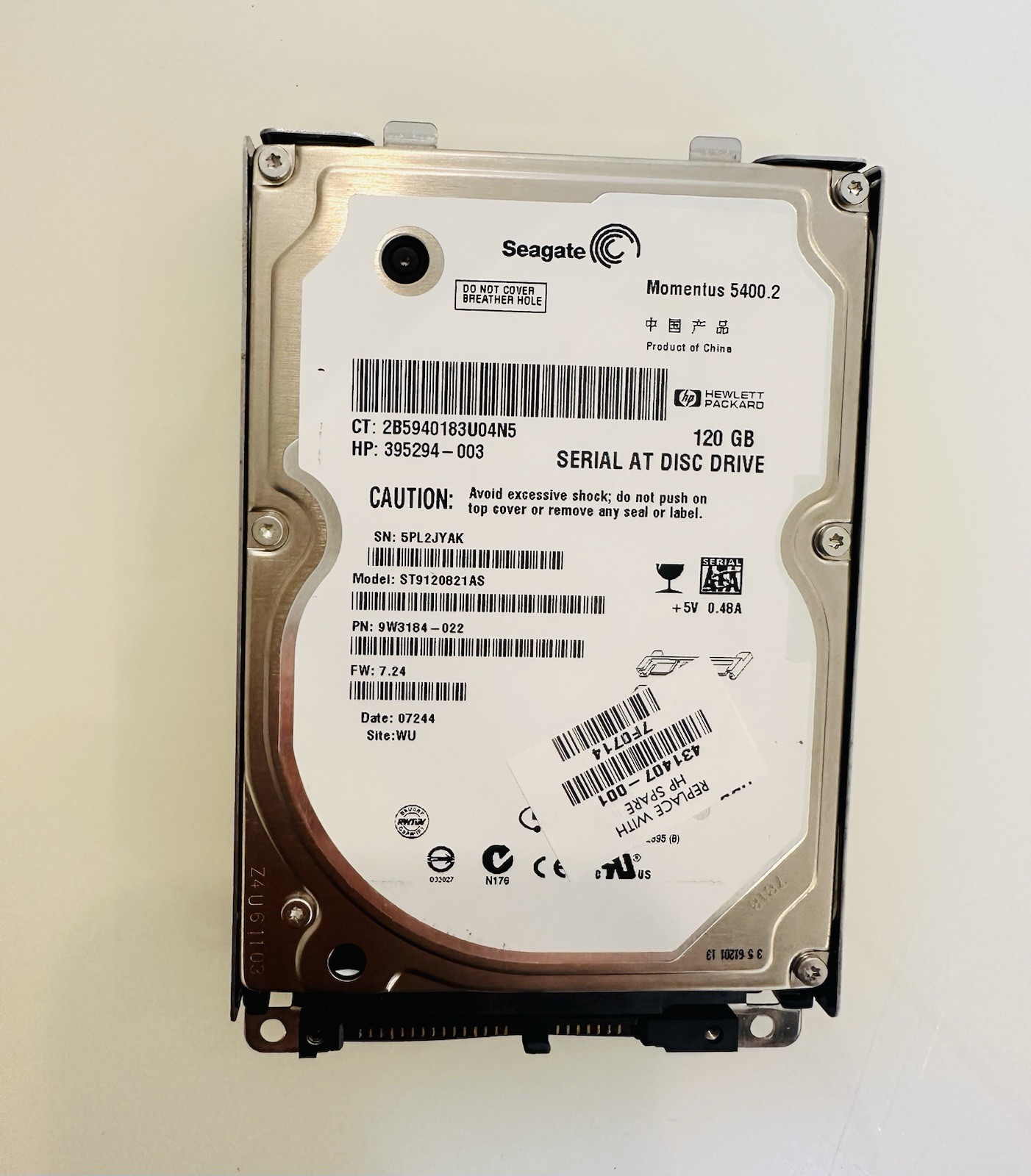 Seagate Momentus 5400.2 120GB Internal Hard Drive 5400RPM 2.5" (ST9120821AS)