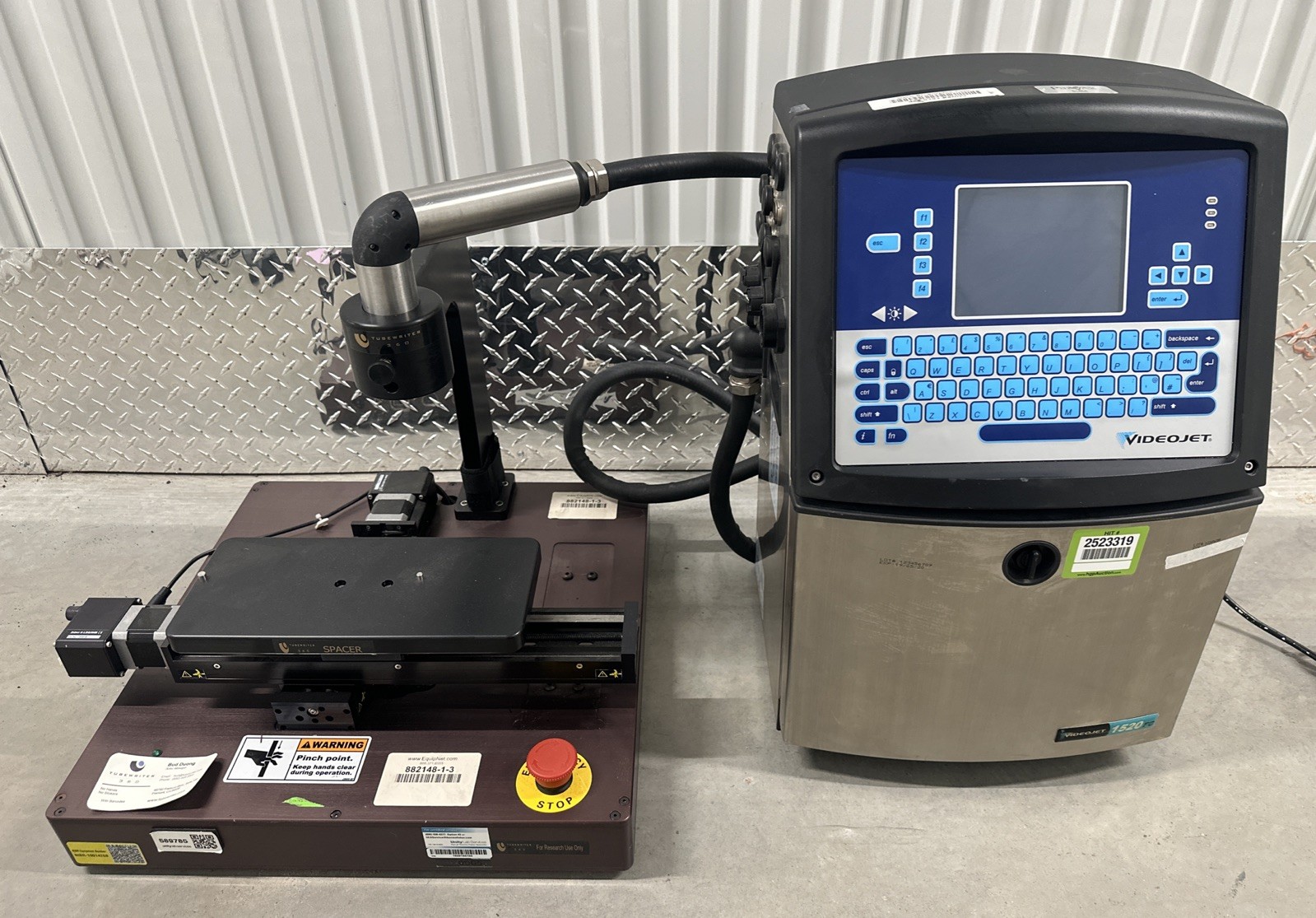 VideoJet 1520FG Continuous Inkjet (CIJ) Printer Plus Tubewriter 360